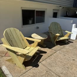 Modern Heavy-Duty Adirondack Chair & Side Table Set - Image 3