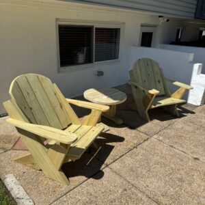 Modern Heavy-Duty Adirondack Chair & Side Table Set