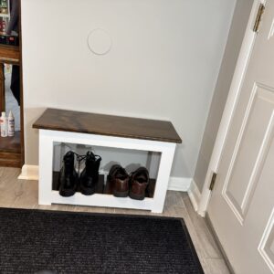 Small Farmhouse Entryway Bench for Apartments & Condos